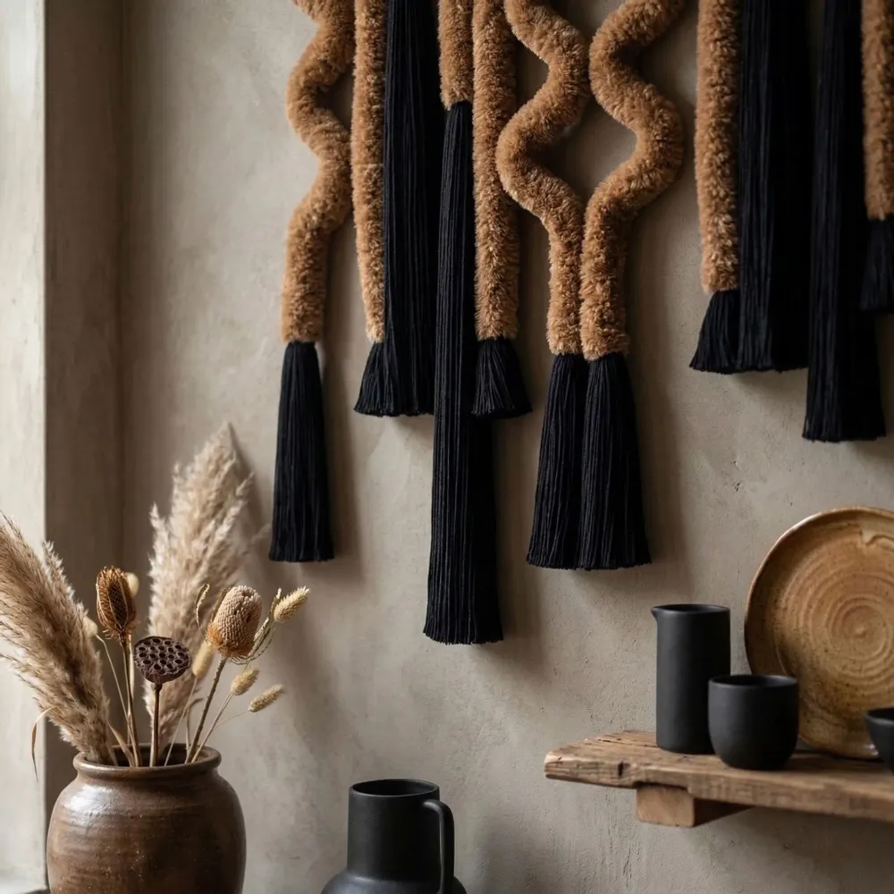 Other wall decoration - Earth’s Echo: Luxury Handcrafted Avant-Garde Wall Tapestry - SARMAL DESIGN