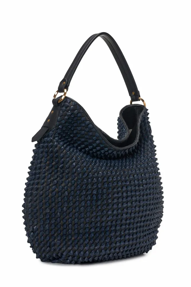 Bags and totes - Hobo bag with knot detail handmade weaving - SAPAF 1954