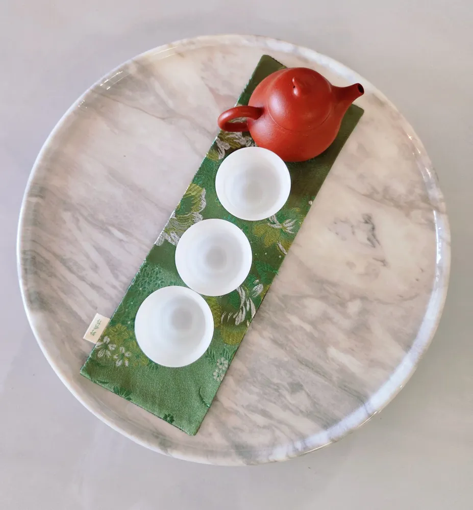 Plateaux - Plateau en marbre blanc et gris - SAGIT