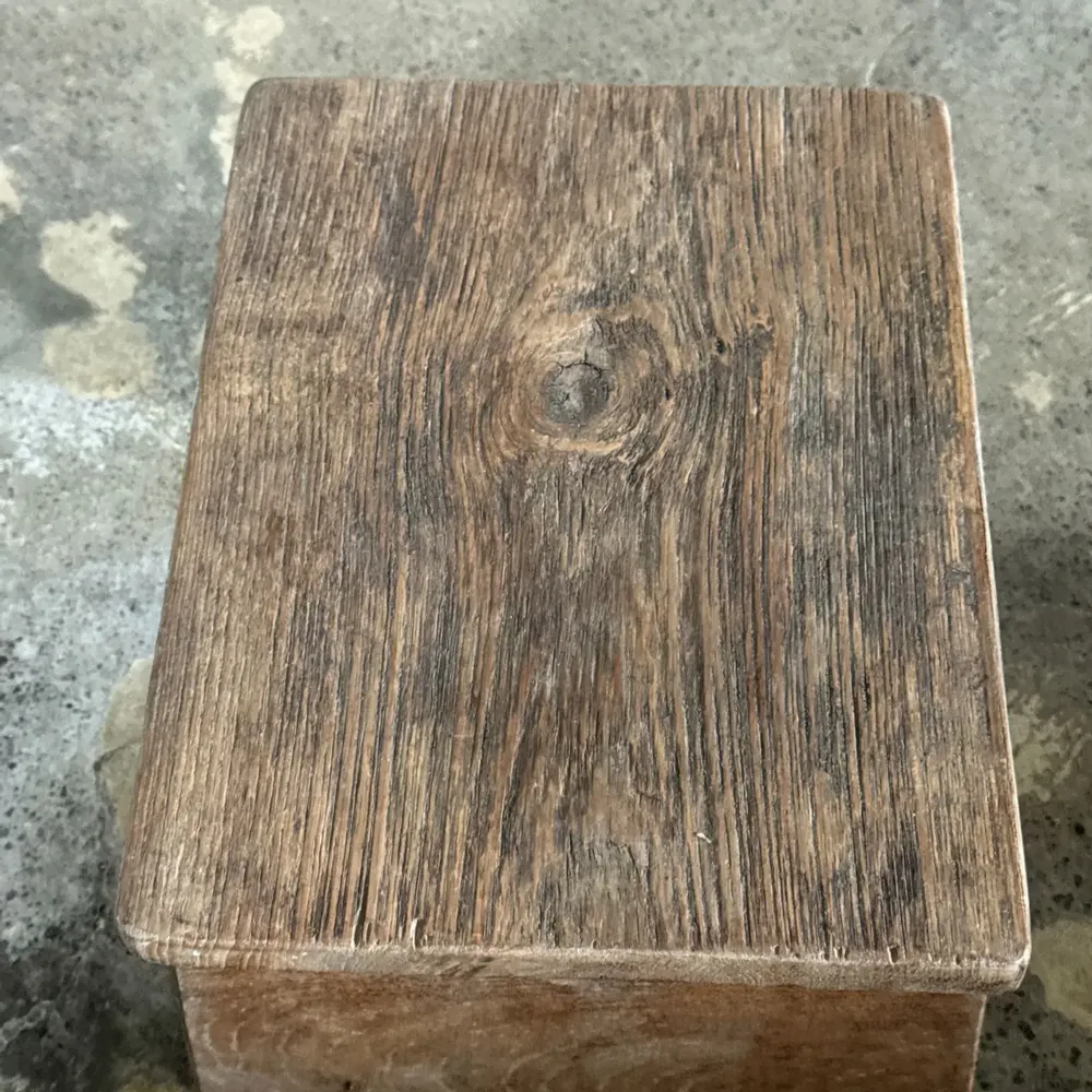 Tabourets - Petit tabouret d'appoint en teck ancien clair (3279) - OFFICE OBJETS