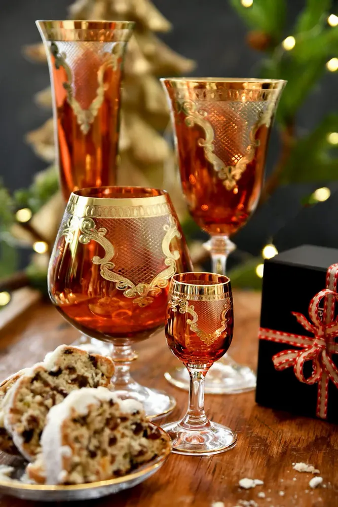 Stemware - Luxury set of 6 pc whisky glass Angel Red-ARE - COMBI POLAND GLASS DECORATOR