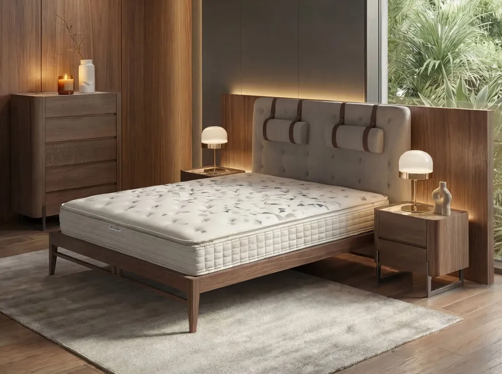 Literie pour hôtels - Matelas hybride en latex naturel avec ressorts ensachés indépendants 7 zones 180x200 - ANGEL CERDÁ