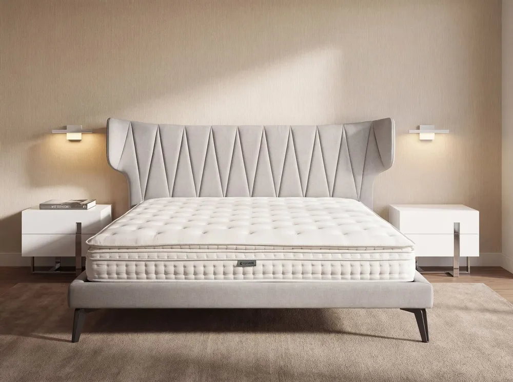 Hotel bedding - Hybrid mattress with natural latex, mini springs and 7-zone pocket springs 160x200 - ANGEL CERDÁ