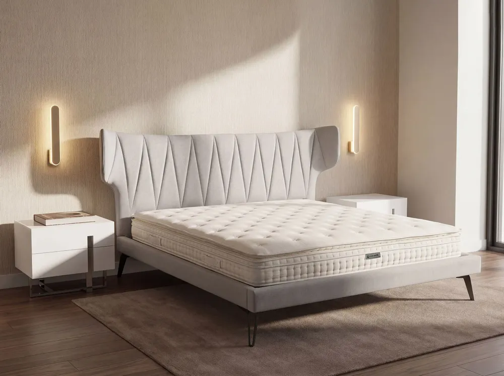 Hotel bedding - Hybrid mattress with natural latex, mini springs and 7-zone pocket springs 160x200 - ANGEL CERDÁ