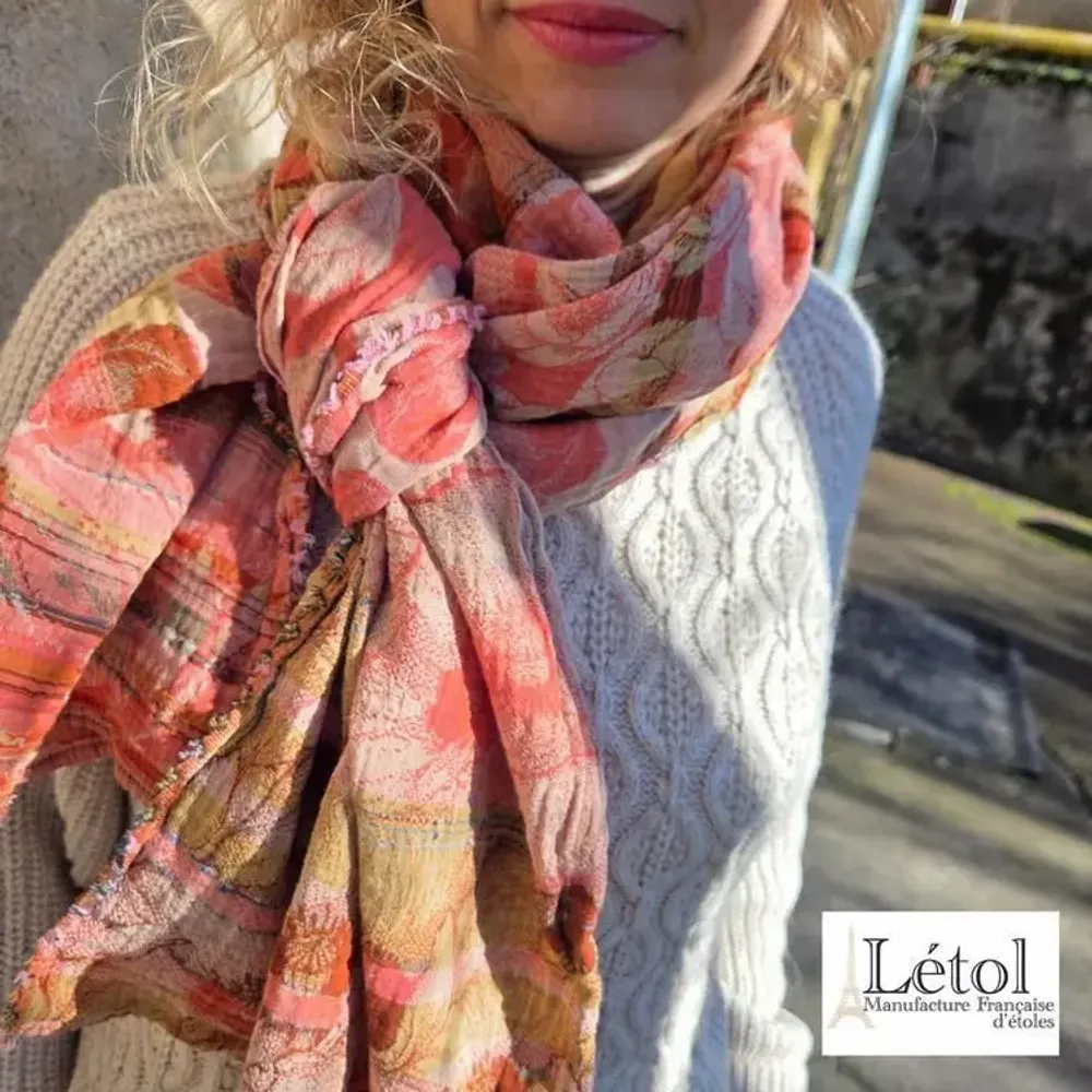 Foulards et écharpes - Etole Létol collection PE2026 - LÉTOL , MANUFACTURE FRANÇAISE D'ÉTOLES