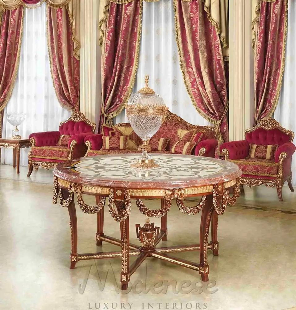 Sofas - Royal Cardinal Red Majlis - MODENESE LUXURY FURNITURE