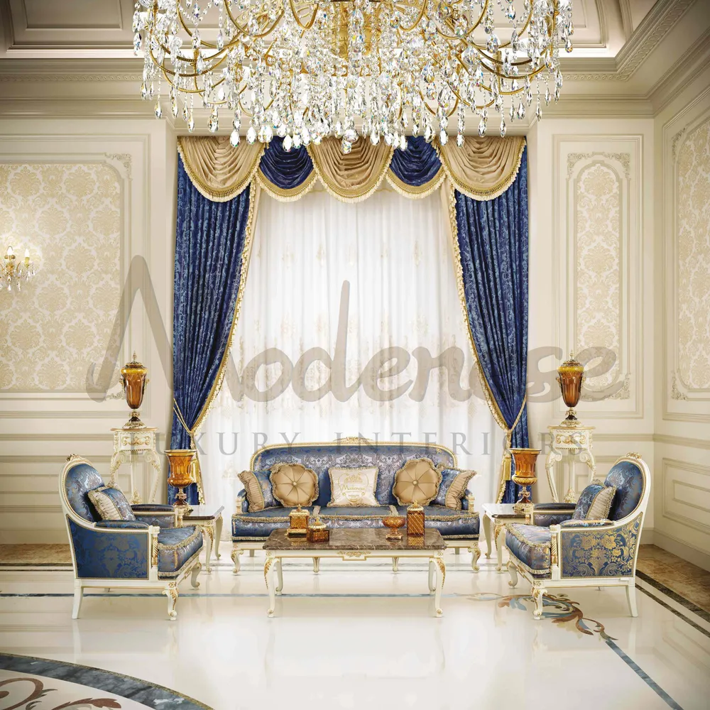 Canapés - Royal Midnight Moon Living Set - MODENESE LUXURY FURNITURE