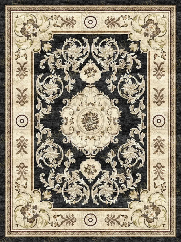 Classic carpets - Savonnerie Collection- Aristocratic Design Medallion - SARELLI INTERIORS TEXTILES