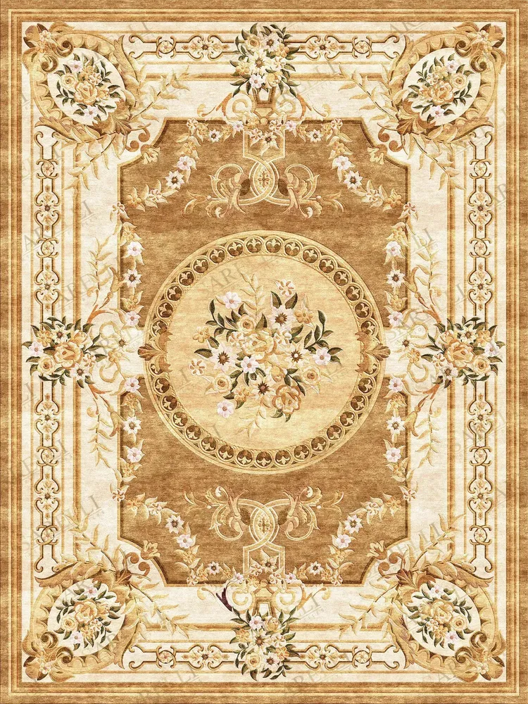 Classic carpets - Savonnerie Collection- Ethereal Bloom Framework - SARELLI INTERIORS TEXTILES