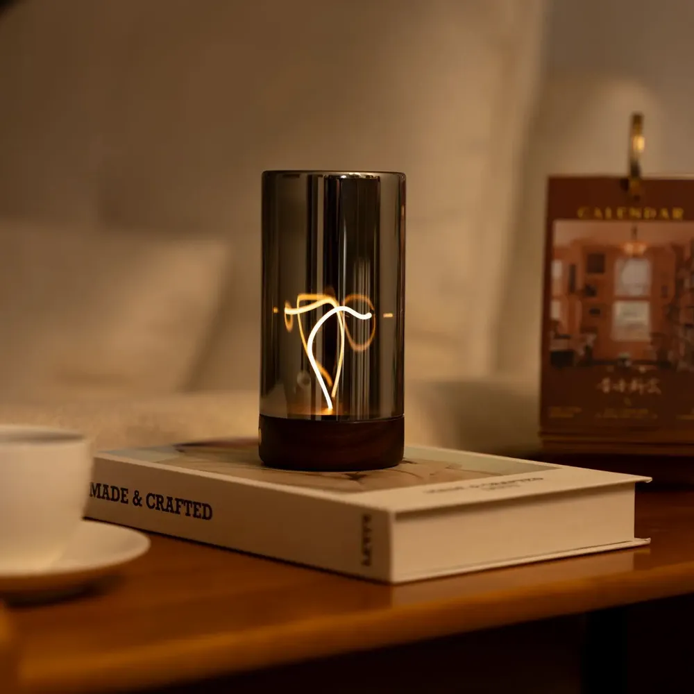 Lampes de bureau  - Bois de noyer naturel Solis Drift Light - GINGKO DESIGN