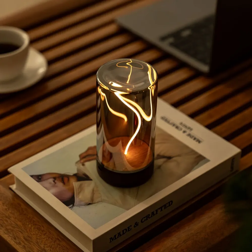 Lampes de bureau  - Bois de noyer naturel Solis Drift Light - GINGKO DESIGN