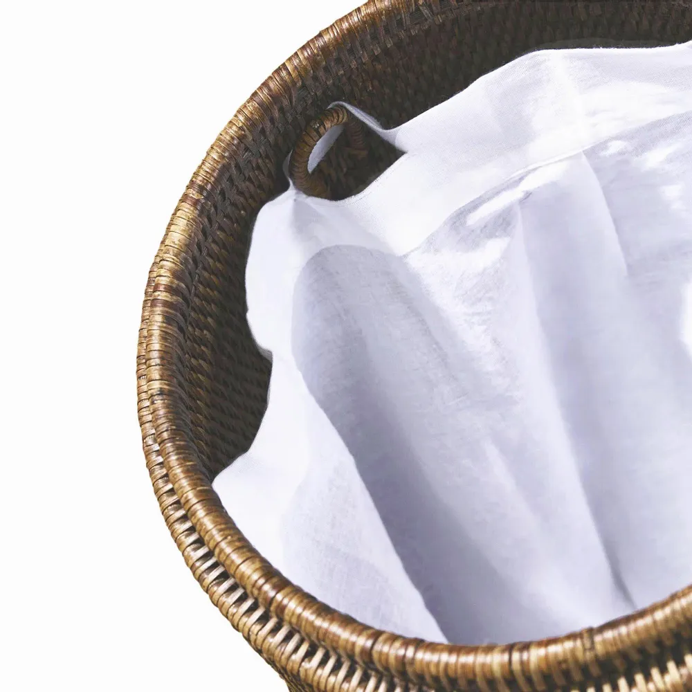 Laundry baskets - Rattan Laundry Basket with Lid - KING ZOO