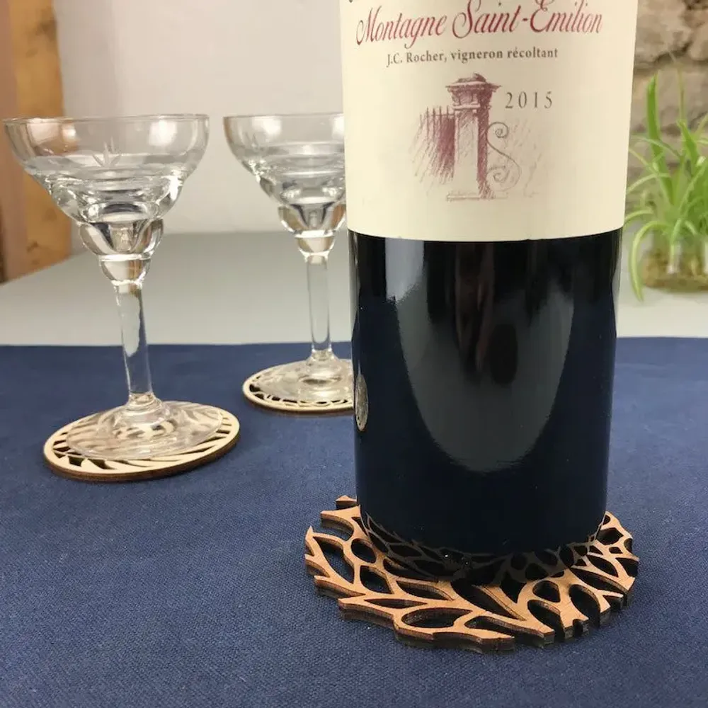 Accessoires pour le vin - Dessous de bouteille - Corail - LA COUR DU JUCH