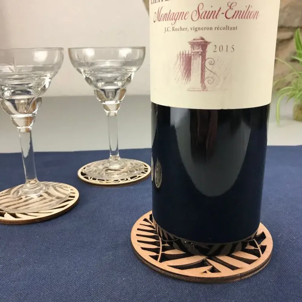 Accessoires pour le vin - Dessous de bouteille - Fougère dorée - LA COUR DU JUCH