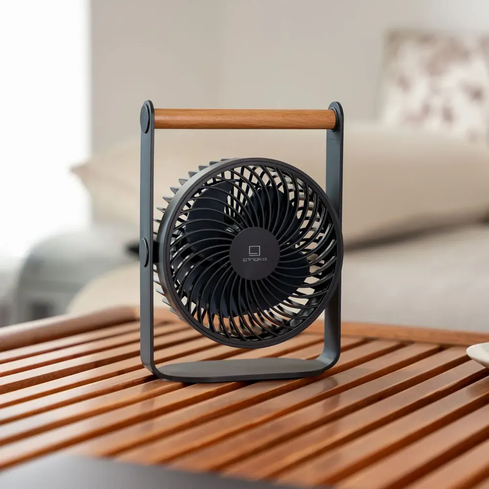Objets design - Ventilateur portable Lyra gris sidéral - GINGKO DESIGN