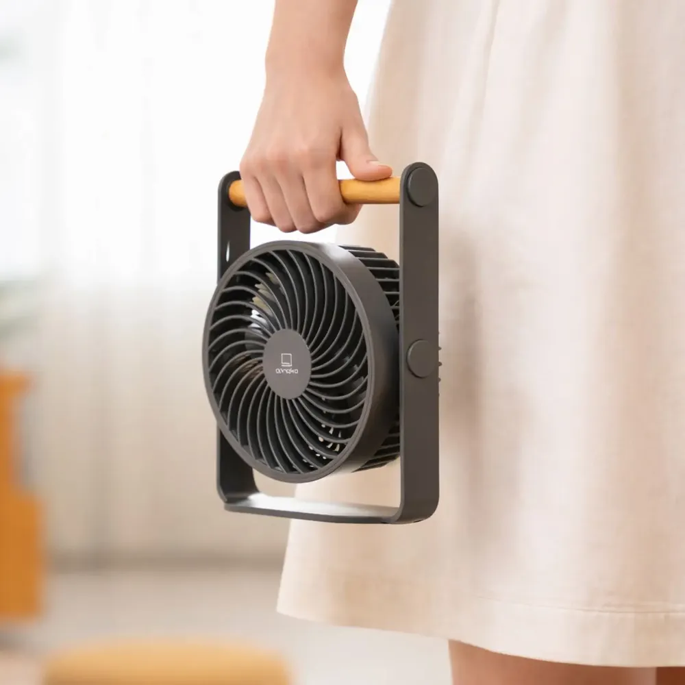 Objets design - Ventilateur portable Lyra gris sidéral - GINGKO DESIGN