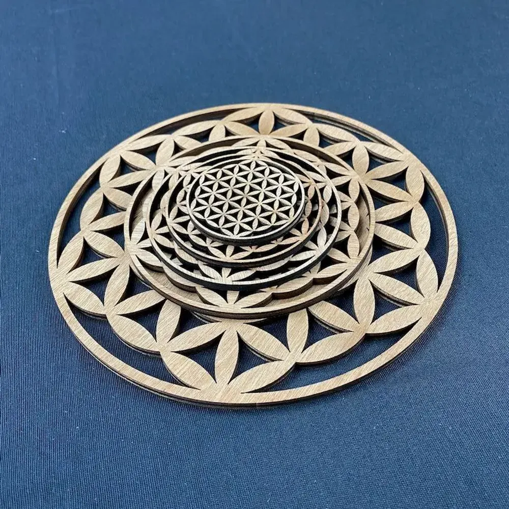 Cosmétiques - Fleur de vie en bois - LA COUR DU JUCH