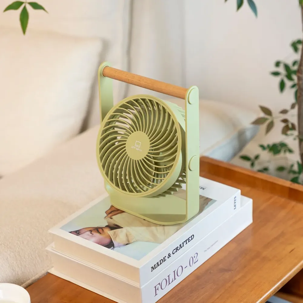 Design objects - Lyra Portable Fan Olive Green - GINGKO DESIGN