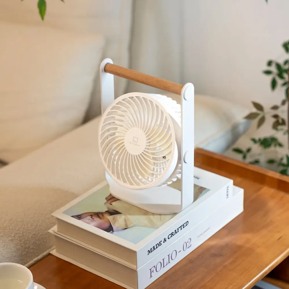 Objets design - Ventilateur portable Lyra blanc lunaire - GINGKO DESIGN
