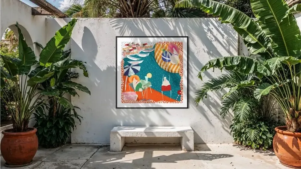 Tableaux - Art de la vie sur la plage d'Amalfi - UN POCO