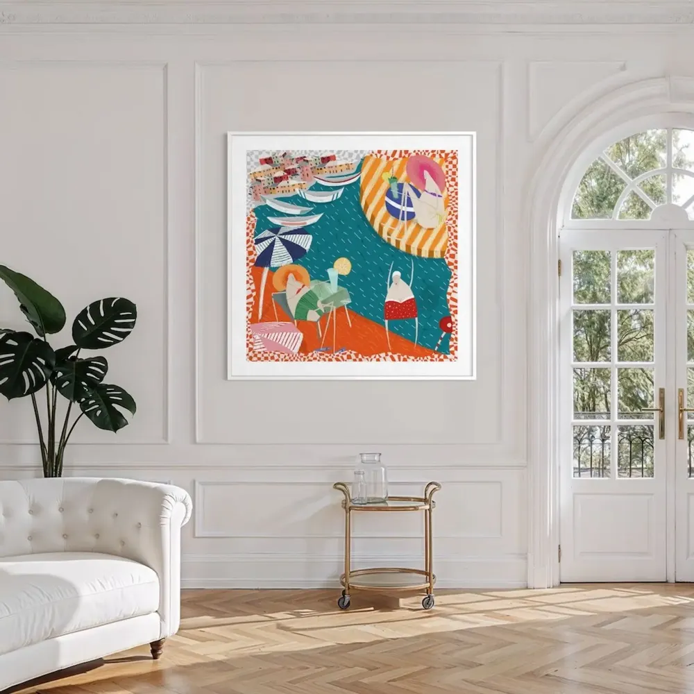 Tableaux - Art de la vie sur la plage d'Amalfi - UN POCO