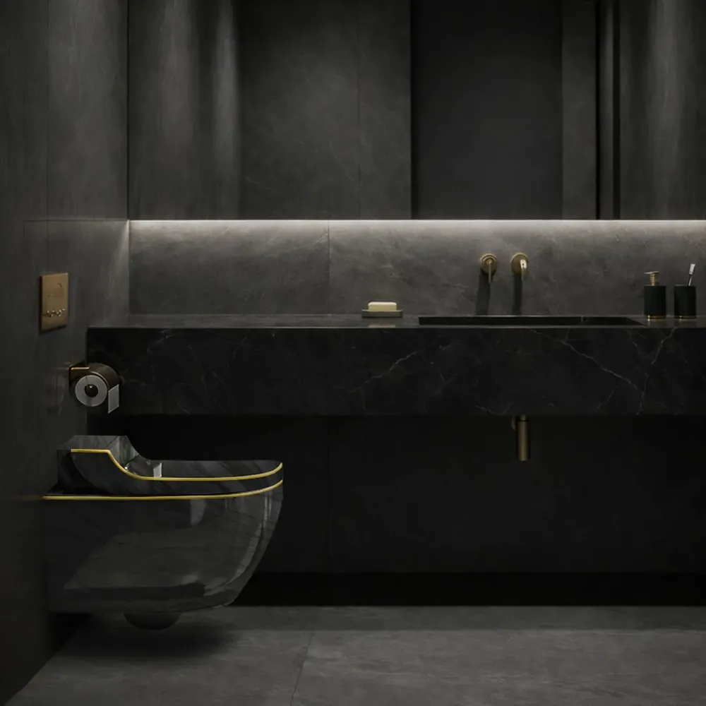 WC - Marbre Emotion Noir Series (M46) – Toilet - ARTOLETTA® MAISON COLLECTION