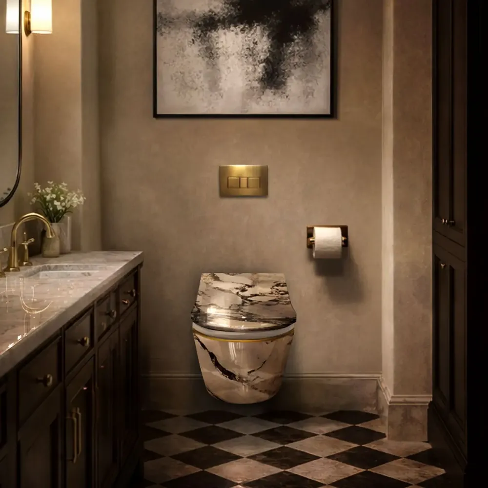 Objets de décoration - Marbre Emotion Blanc Series (M35) – Toilet - ARTOLETTA® MAISON COLLECTION