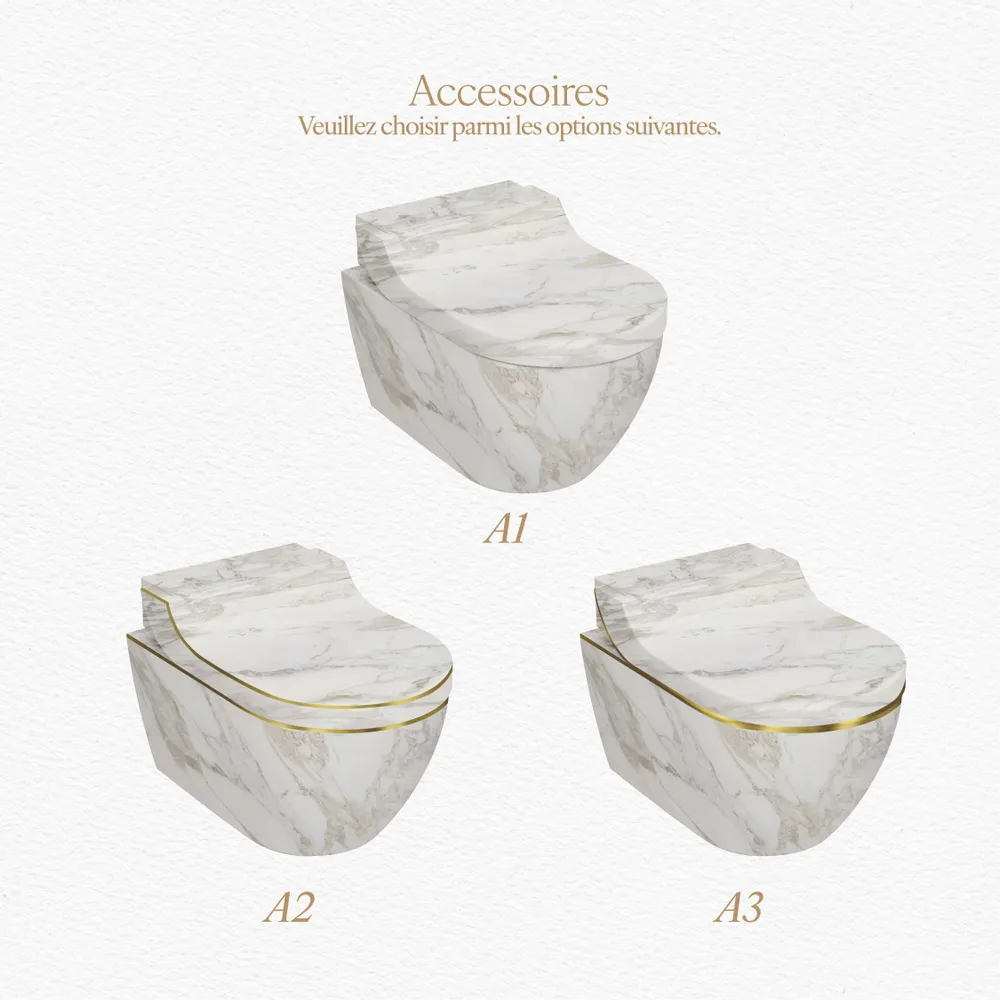 WC - Marbre Emotion Blanc Series (M36) – Toilet - ARTOLETTA® MAISON COLLECTION