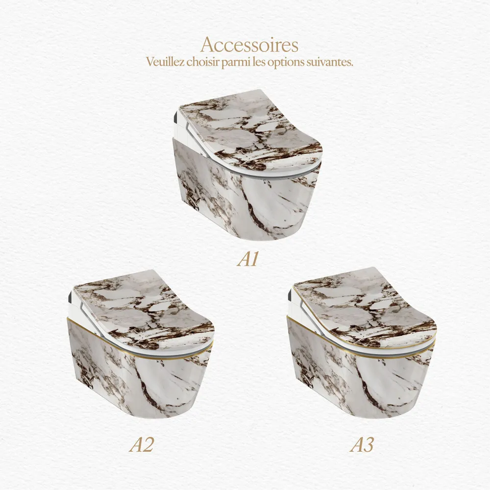 Objets de décoration - Marbre Emotion Blanc Series (M35) – Toilet - ARTOLETTA® MAISON COLLECTION