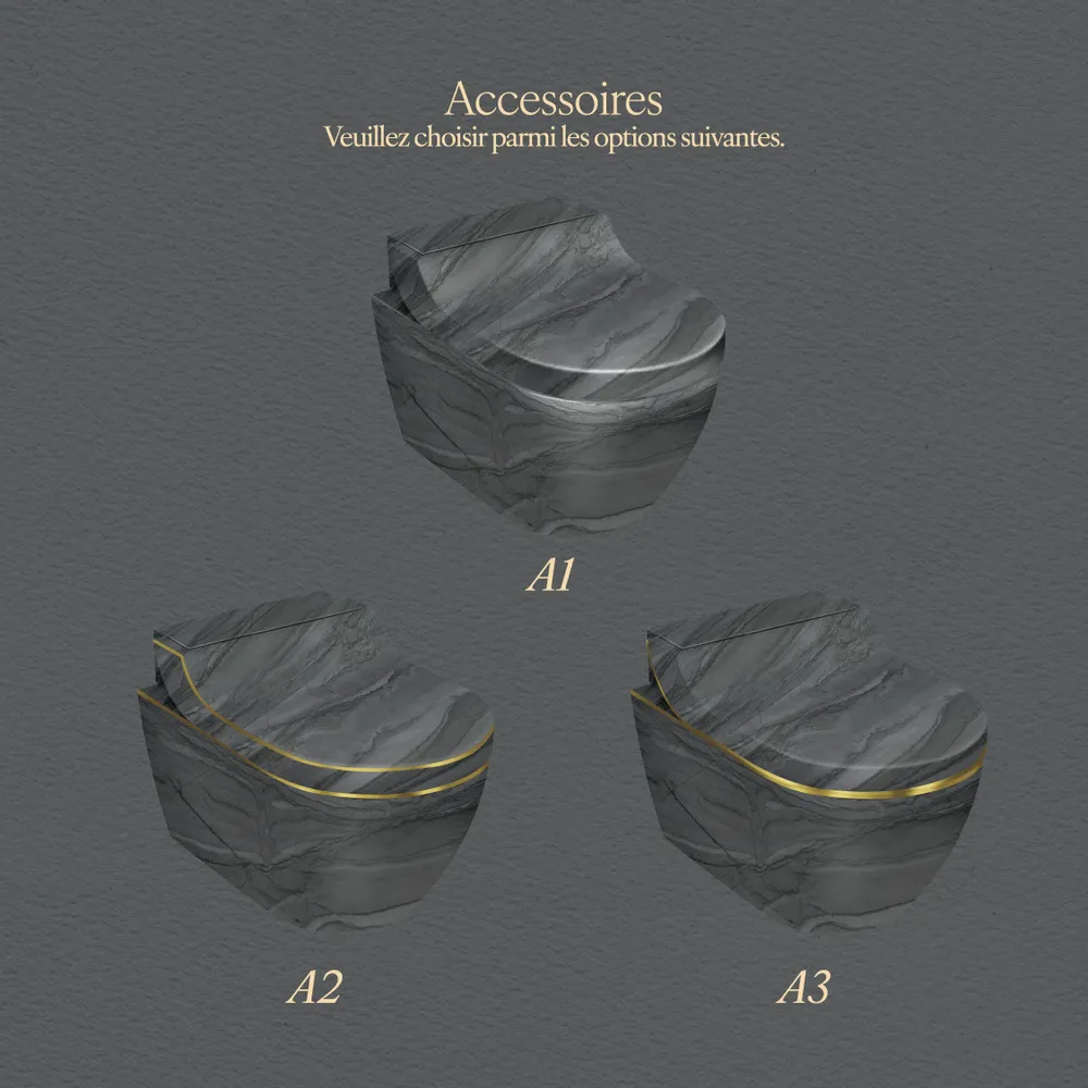 WC - Marbre Emotion Noir Series (M46) – Toilet - ARTOLETTA® MAISON COLLECTION