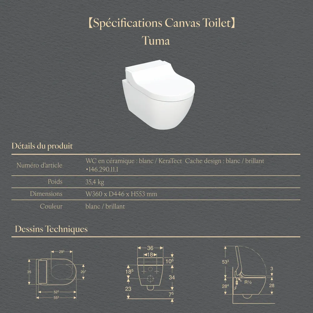 WC - Marbre Emotion Noir Series (M46) – Toilet - ARTOLETTA® MAISON COLLECTION