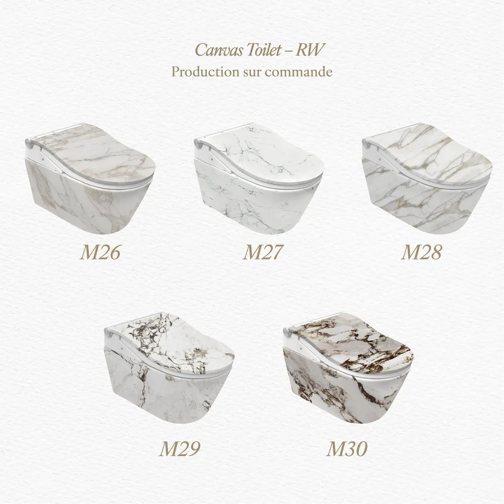 Céramique - Marbre Emotion Blanc Series (M26,M27,M28,M29,M30) – Toilet - ARTOLETTA® MAISON COLLECTION