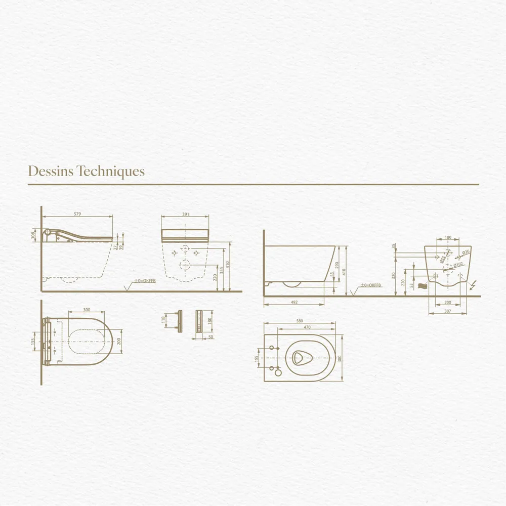 Céramique - Marbre Emotion Blanc Series (M26,M27,M28,M29,M30) – Toilet - ARTOLETTA® MAISON COLLECTION