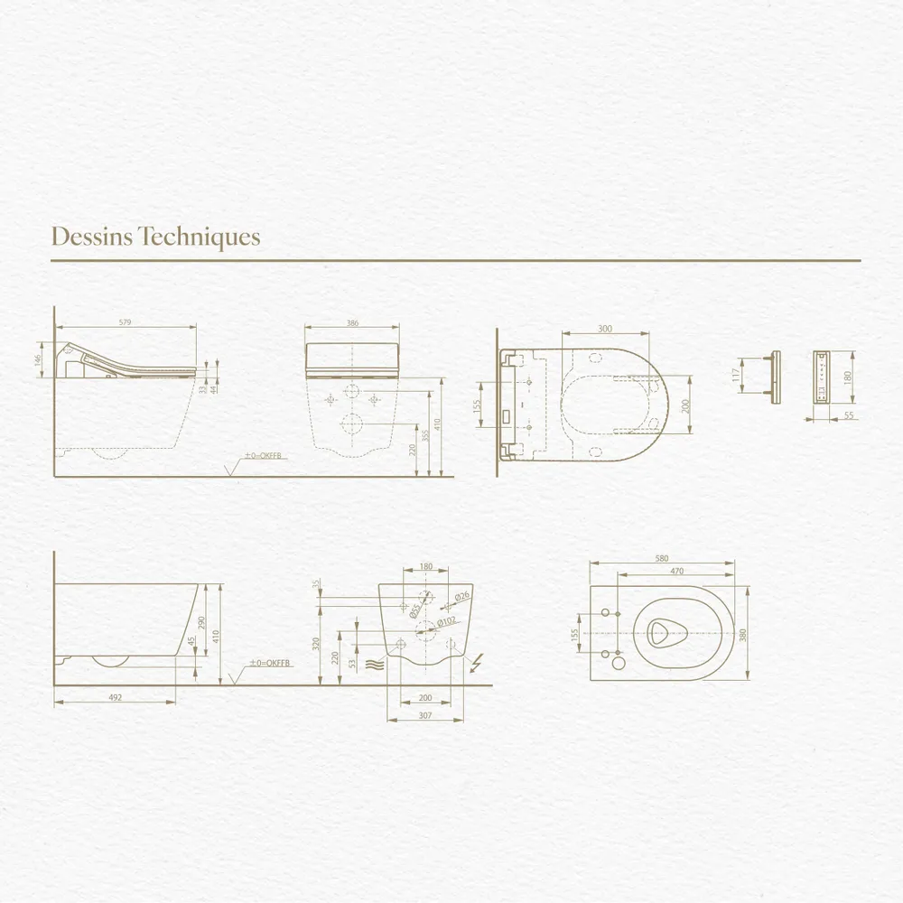 Céramique - Marbre Emotion Blanc Series (M31,M32,M33,M34) – Toilet - ARTOLETTA® MAISON COLLECTION