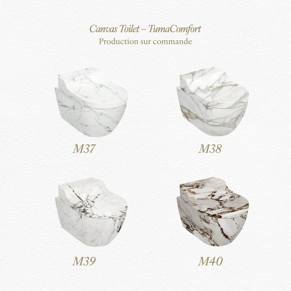 Céramique - Marbre Emotion Blanc Series (M37,M38,M39,M40) – Toilet - ARTOLETTA® MAISON COLLECTION
