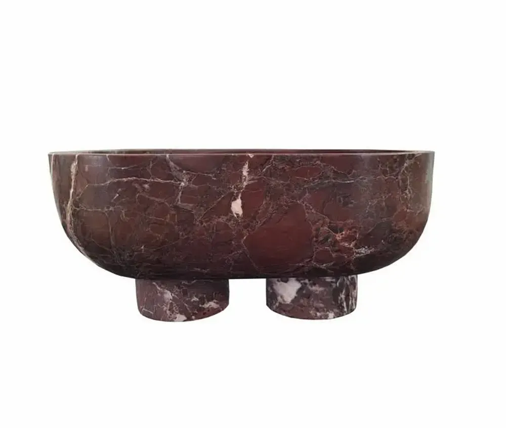 Plateaux - Bol en marbre rouge bordeaux - SAGIT