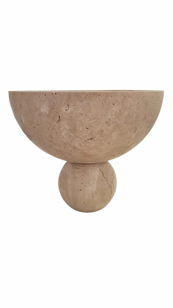 Decorative objects - Bowl en travertin beige - SAGIT
