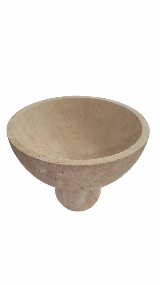 Decorative objects - Bowl en travertin beige - SAGIT