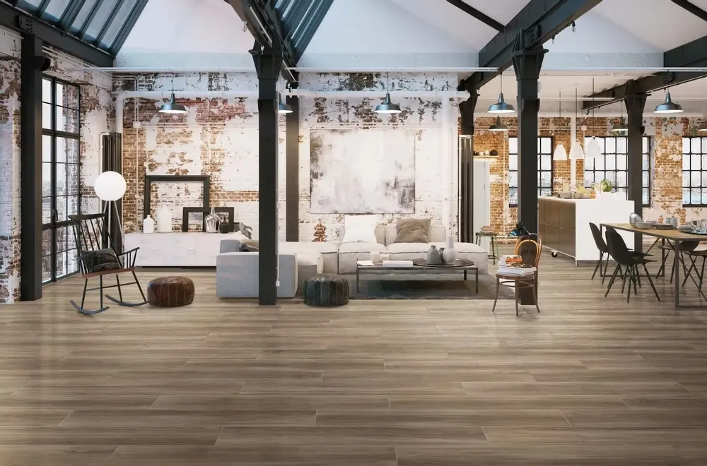 Indoor floor coverings - Natural Wood Effect Brown Porcelain Stoneware 20x120 - LGGP-0018 (Ceramishop.fr) - CERAMISHOP