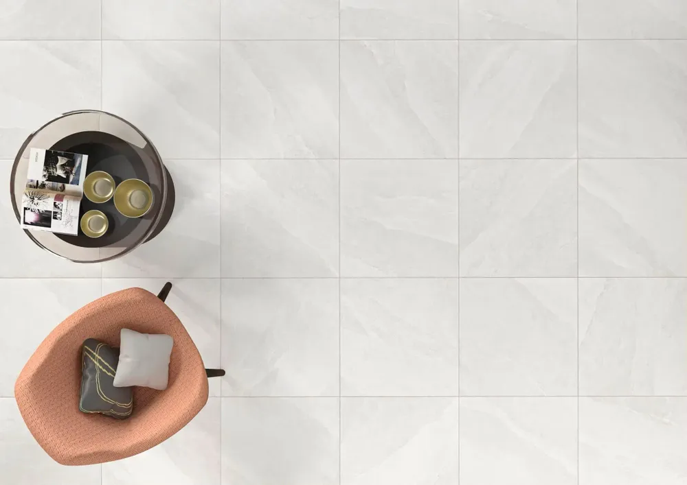 Indoor floor coverings - Ivory Slate Effect Porcelain Stoneware 60x60 - PTGP-0012 (Ceramishop.fr) - CERAMISHOP