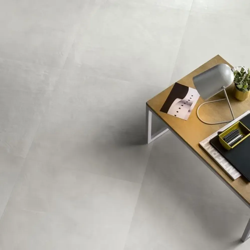 Revêtements sols intérieurs - Revêtement De Sol En Grès Effet Béton Moderne Gris Clair 100X100 - Cs25111 (Ceramishop.fr) - CERAMISHOP