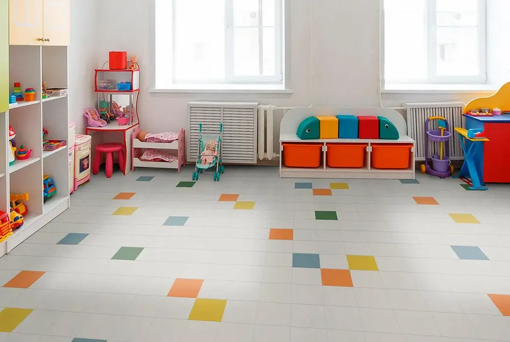 Indoor floor coverings - Yellow Porcelain Stoneware Tile 20x20 - EUGO1491 (Ceramishop.fr) - CERAMISHOP