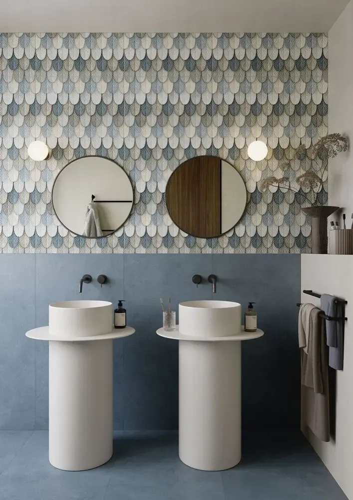 Indoor floor coverings - Blue Concrete Effect Porcelain Stoneware Tile 60X120 - Cs25120 (Ceramishop.fr) - CERAMISHOP