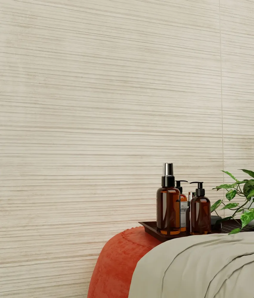 Revêtements sols intérieurs - Revêtement En Grès Cérame Effet Béton Moderne Beige Rainuré Rt 30X60 - ELCW1695 (Ceramishop.fr) - CERAMISHOP