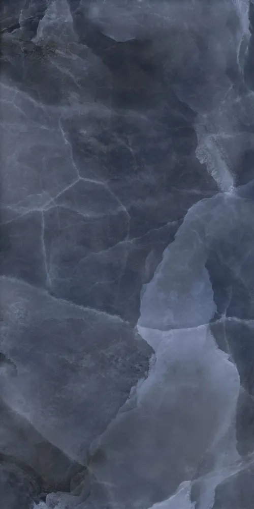 Indoor floor coverings - Glossy Blue Onyx Marble Effect Porcelain Stoneware 60X120 - EOXB131 (Ceramishop.fr) - CERAMISHOP