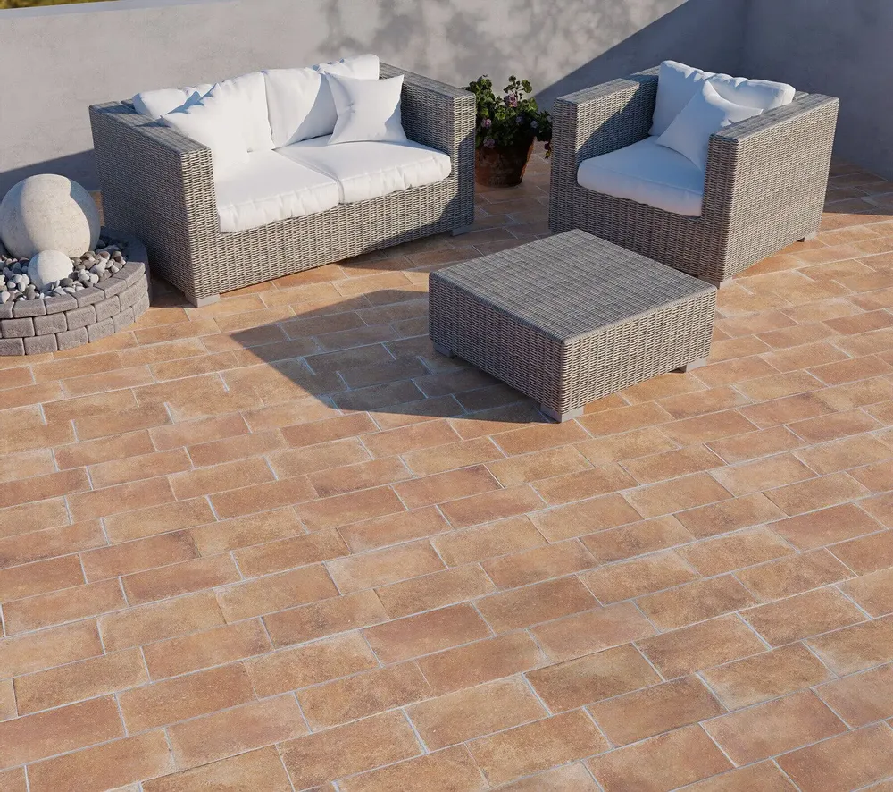 Indoor floor coverings - Natural Terracotta Effect Porcelain Stoneware 30X30 - EAAC1461 (Ceramishop.fr) - CERAMISHOP