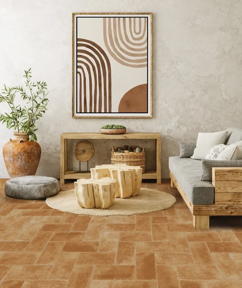 Indoor floor coverings - Natural Terracotta Effect Porcelain Stoneware 30X30 - EAAC1461 (Ceramishop.fr) - CERAMISHOP