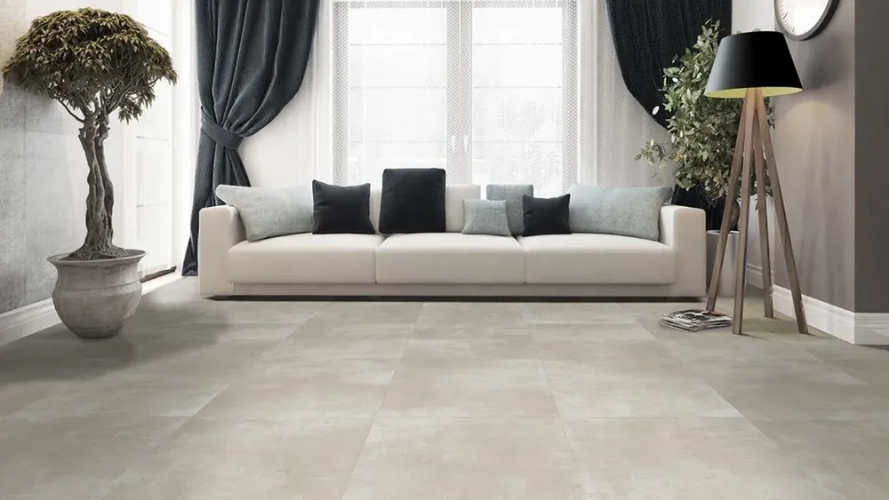 Indoor floor coverings - Ivory Resin Effect Porcelain Stoneware 80x80 - ELCM066 (Ceramishop.fr) - CERAMISHOP