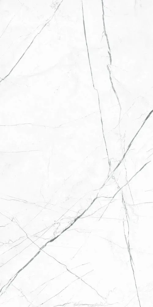 Indoor floor coverings - Marble Effect Porcelain Stoneware Marquina Glossy White 60X120 - EMAA125 (Ceramishop.fr) - CERAMISHOP