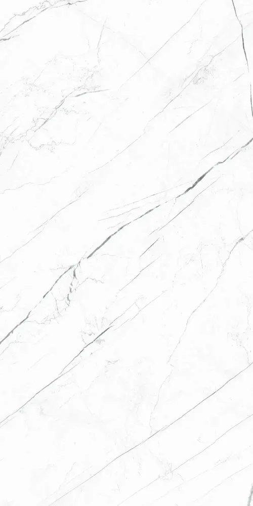 Indoor floor coverings - Marble Effect Porcelain Stoneware Marquina Glossy White 60X120 - EMAA125 (Ceramishop.fr) - CERAMISHOP